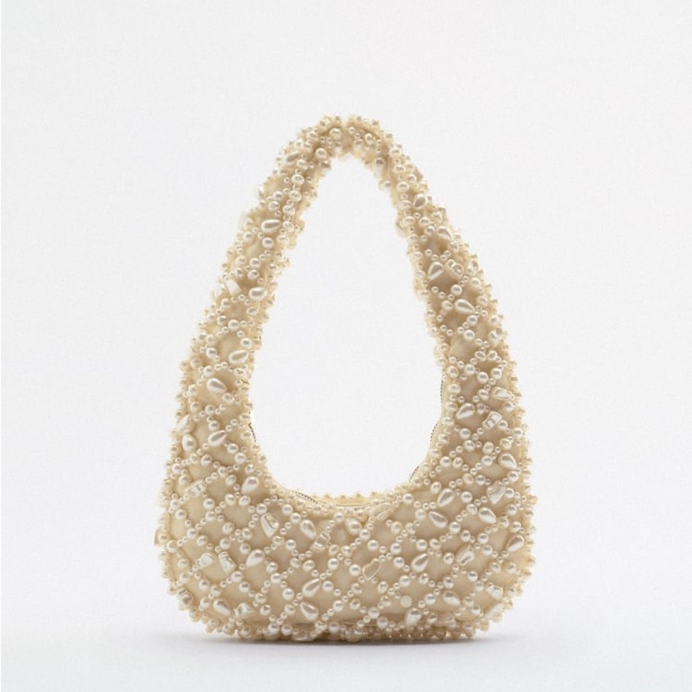 RARE Zara Pearl Shoulder Bag - Picture 15 of 17